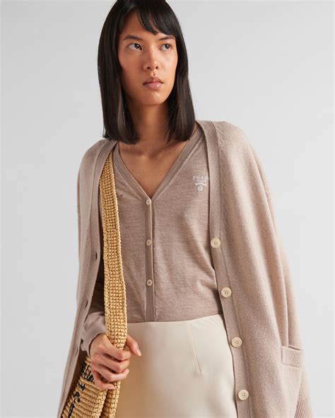 desert beige prada|Desert Beige Cashmere Cardigan .